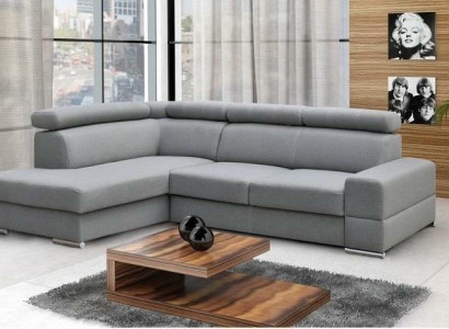High-quality living room sofa corner sofa L-shape bed function textile modern couches